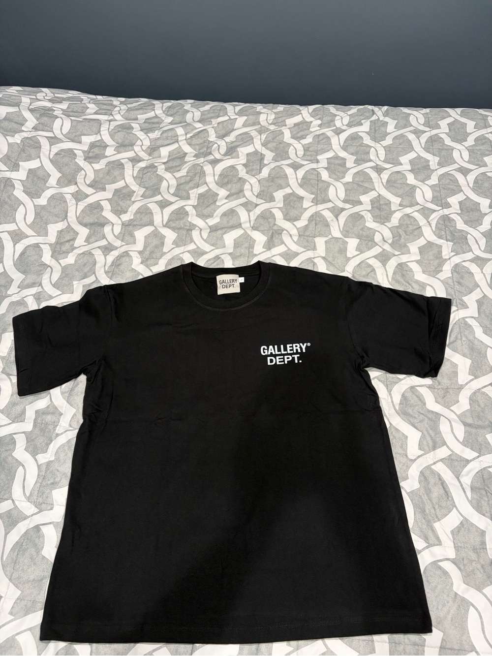 Gallery Dept Kids Black Tee with White Chest Logo
